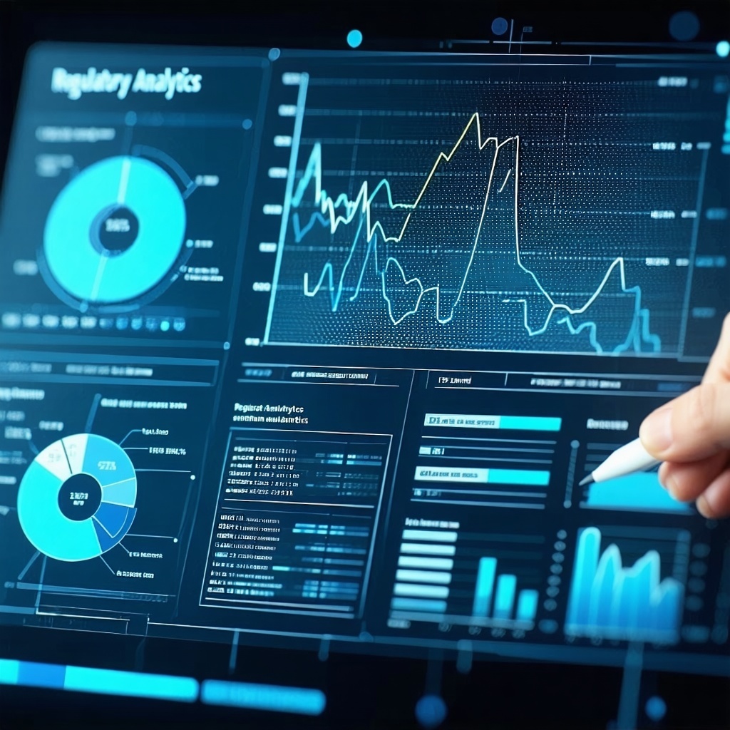 Cuttingedge digital interface showing regulatory analytics Cuttingedge digital interface showing regulatory analytics